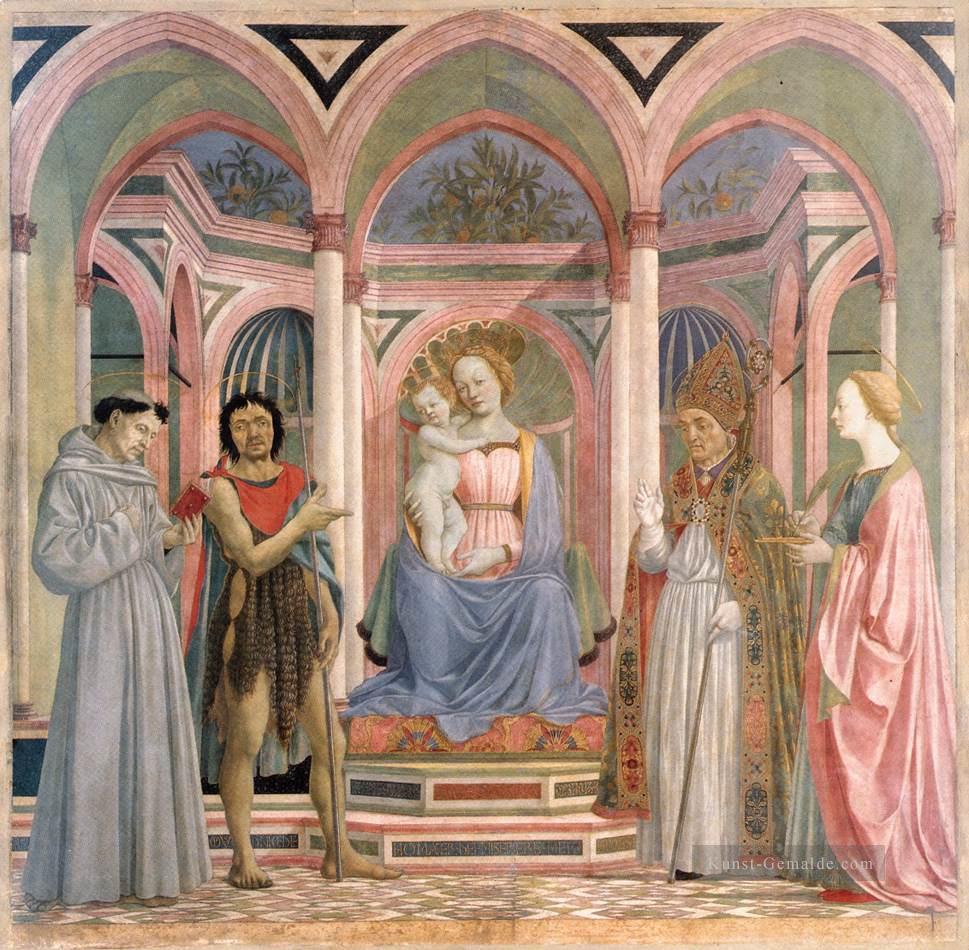 Madonna und das Kind mit Saints1 Renaissance Domenico Veneziano Ölgemälde